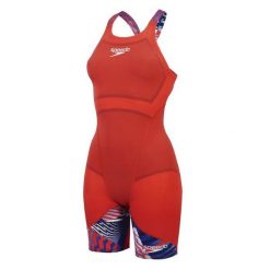 Speedo Fastskin Lzr Ignite Kneeskin – Niebieski/Czerwony/Biały – Rozmiar 30. Białe kombinezony Speedo, bez wzorów, z materiału, bez kołnierzyka, bez ramiączek, długie. Za 814.90 zł.