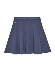 Lacoste Spódnica mini JJ8441 Fioletowy Regular Fit. Fioletowe spódnice Lacoste, bez wzorów, z bawełny, mini. Za 209.99 zł.