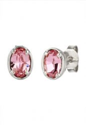 Elli Kolczyki Kobiety Owalne Szklane Kryształy 925 Sterling Silver Lato / Plażowe 1 ct Damski. Szare kolczyki Elli, srebrne. Za 163.99 zł.