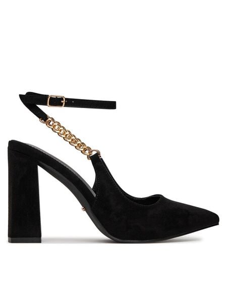 DeeZee Czółenka HT368-1 Czarny. Czarne czółenka DeeZee, bez wzorów, z materiału, bez obcasa, bez zapięcia. Za 149.99 zł.