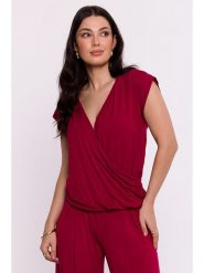 Be Wear Bluzka w kolorze czerwonym rozmiar: L. Czerwone bluzki Be Wear, l, bez wzorów, bez kołnierzyka, bez ramiączek. Za 114.71 zł.