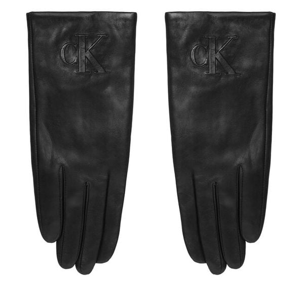 Rękawiczki Calvin Klein. Czarne rękawiczki Calvin Klein, bez wzorów. Za 349.99 zł.