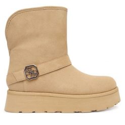 Śniegowce Guess. Brązowe śniegowce Guess, z aplikacjami, bez zapięcia. Za 579.99 zł.