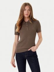 Tommy Hilfiger Sweter Fine WW0WW41474 Brązowy Regular Fit. Brązowe swetry Tommy Hilfiger, xl, bez wzorów, z bawełny, bez ramiączek. Za 389.99 zł.