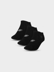 4F Skarpety casual przed kostkę (3-pack) damskie - czarne 35-38. Czarne skarpetki 4f, bez wzorów, z bawełny. Za 44.99 zł.