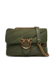 PINKO Torebka Love Puff Classic Cl PE 25 PLTT 100038 A05F Zielony. Zielone kopertówki Pinko, bez wzorów, ze skóry, wizytowe, bez dodatków. Za 1,129.00 zł.