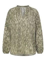 Eight2Nine Bluzka w kolorze oliwkowo-kremowym rozmiar: S. Brązowe bluzki Eight2Nine, s, bez wzorów, bez kołnierzyka, bez ramiączek. Za 52.30 zł.