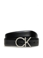 Calvin Klein Pasek Damski Re-Lock Ck Logo Belt 30Mm K60K610157 Czarny. Czarne paski Calvin Klein, bez wzorów, ze skóry. Za 229.99 zł.