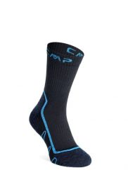 Skarpety turystyczne CMP Trekking Sock Poly Mid. Niebieskie skarpetki CMP, bez wzorów, z elastanu. Za 39.99 zł.