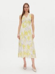 Calvin Klein Sukienka letnia Print Abstract Ecovero Vn Dress LV044B059G Żółty Regular Fit. Żółte sukienki Calvin Klein, xl, bez wzorów, z wiskozy, bez kołnierzyka, bez ramiączek. Za 969.99 zł.