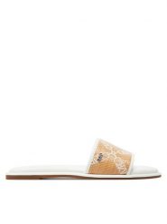MICHAEL Michael Kors Klapki Saylor 40S4SYFS2Y Brązowy. Brązowe klapki MICHAEL Michael Kors, bez wzorów, ze skóry, bez obcasa, bez zapięcia. Za 499.99 zł.