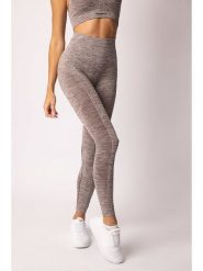 Spaio Legginsy sportowe "Melange" w kolorze jasnobrązowym rozmiar: S. Brązowe legginsy Spaio, bez wzorów, z materiału, sportowe. Za 130.99 zł.