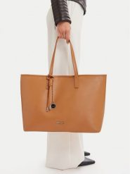 Nine West Torebka CEO-SILK AVENUE-LDA8889 Brązowy jasny. Brązowe shopper bag Nine West, bez wzorów, ze skóry, bez dodatków. Za 279.99 zł.