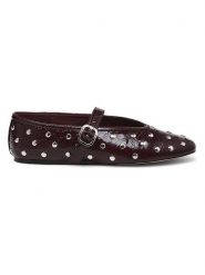 Steve Madden Skórzane baleriny w kolorze czerwonym z paskiem rozmiar: 40. Czerwone baleriny Steve Madden, bez wzorów, bez obcasa, bez zapięcia. Za 274.95 zł.