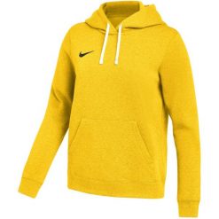 Nike Park 26 Fleece Hoodie damska bluza z kapturem, żółta. Żółte bluzy Nike, bez wzorów, z bawełny, sportowe, bez ramiączek, z kapturem. Za 186.99 zł.