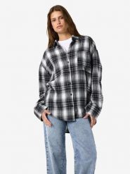 Noisy may Koszula "Zoe" w kolorze czarno-białym rozmiar: XL. Czarne koszule Noisy May, xl, bez wzorów, bez kołnierzyka, bez ramiączek. Za 149.95 zł.