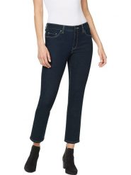 Heine Dżinsy - Slim fit - w kolorze granatowym rozmiar: 38. Niebieskie jeansy Heine, bez wzorów, klasyczne. Za 101.47 zł.