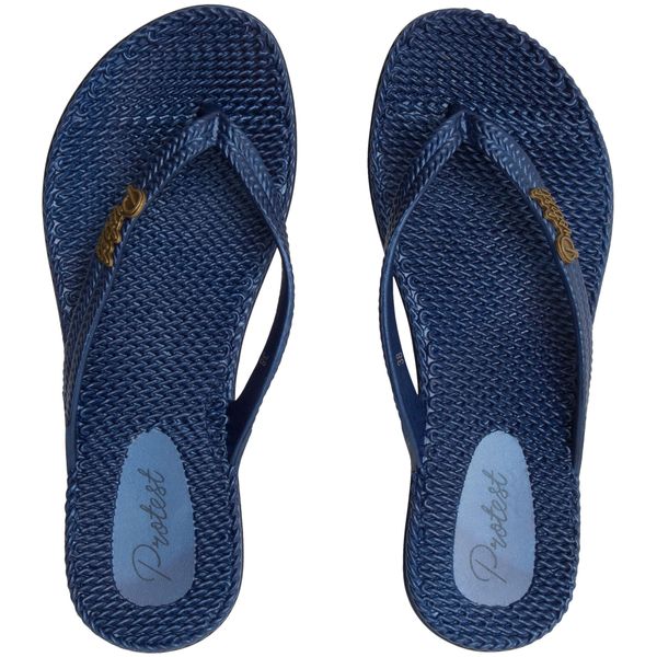 Japonki damskie PROTEST STAMPY 21. Niebieskie japonki Protest, bez wzorów. W wyprzedaży za 36.00 zł.