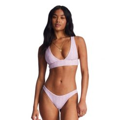 Góra od stroju kąpielowego Billabong Covered In Love Tanlines Remi. Fioletowe bikini Billabong, bez wzorów, sportowe. Za 109.99 zł.