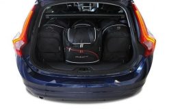 Torby Do Bagażnika Volvo V60 2010-2018 4Szt Kjust. Czarne torby podróżne KJUST, bez wzorów, z kauczuku. Za 1,348.00 zł.