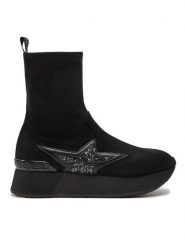 Liu Jo Botki Dreamy 06 BF4043 TX429 Czarny. Czarne botki Liu Jo, bez wzorów, z materiału, bez obcasa, na płaskiej podeszwie, bez zapięcia. Za 579.99 zł.