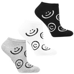 Stopki Z Uśmiechem Damskie Moraj Mix Kolor 3 Pary. Czarne skarpetki Moraj, bez wzorów, z materiału. Za 24.99 zł.