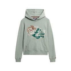 Bluza damska Superdry Tokyo Vl. Zielone bluzy bez kaptura Superdry, uniwersalny, bez wzorów, bez kaptura. W wyprzedaży za 315.50 zł.