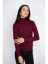 ASSUILI Golf w kolorze bordowym rozmiar: 36. Czerwone swetry Assuili, bez wzorów, z kaszmiru, klasyczne, bez ramiączek. Za 136.45 zł.