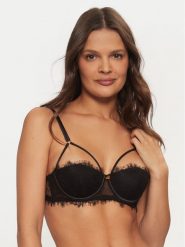 TWINSET Biustonosz balkonetka 242LL6J33 Czarny. Czarne biustonosze Twinset, bez wzorów, z syntetyku. Za 249.99 zł.