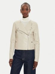 Vero Moda Kurtka z imitacji skóry Riley 10302441 Beżowy Slim Fit. Brązowe kurtki Vero Moda, l, bez wzorów, ze skóry, bez kaptura. Za 129.99 zł.
