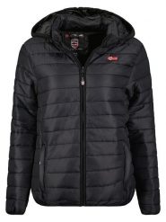 Geographical Norway Kurtka pikowana "Atika" w kolorze czarnym rozmiar: M. Czarne kurtki Geographical Norway, m, z aplikacjami, bez kaptura. Za 143.22 zł.