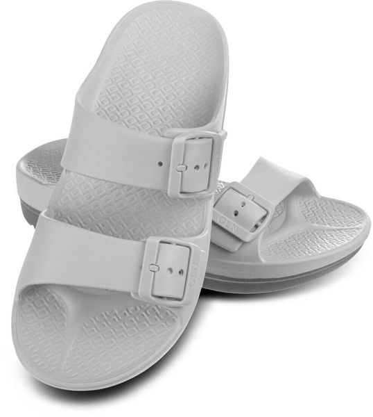 Klapki basenowe damskie Aqua Speed Alicante. Szare klapki Aqua-Speed, bez wzorów, z materiału, eleganckie, bez obcasa, bez zapięcia. Za 84.99 zł.