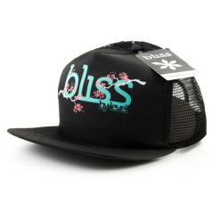 Czapka z daszkiem unisex Level Bliss trucker. Czarne czapki z daszkiem Level, bez wzorów, z bawełny, sportowe. W wyprzedaży za 57.00 zł.