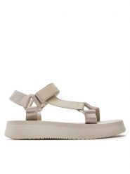 Calvin Klein Jeans Sandały Sandal Velcro Webbing Dc YW0YW01353 Beżowy. Brązowe sandały Calvin Klein Jeans, bez wzorów, z jeansu, bez obcasa, na płaskiej podeszwie, bez zapięcia. Za 329.99 zł.