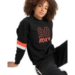 Bluza z okrągłym dekoltem dla Kobiety ESSENTIAL ENERGY Czarny. Białe bluzy Roxy, na zimę, bez wzorów, z bawełny, bez ramiączek, bez kaptura. Za 299.99 zł.