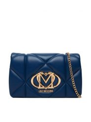 LOVE MOSCHINO Torebka JC4043PP0PLC0751 Granatowy. Niebieskie kopertówki Love Moschino, bez wzorów, ze skóry, wizytowe, bez dodatków. Za 789.99 zł.