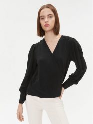 Rinascimento Bluzka CFC0115342003 Czarny Regular Fit. Czarne bluzki Rinascimento, s, bez wzorów, z syntetyku, bez kołnierzyka, bez ramiączek. Za 169.99 zł.