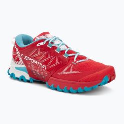 Buty do biegania damskie La Sportiva Bushido III. Czerwone buty do biegania La Sportiva, bez wzorów, z materiału, bez zapięcia, do biegania. Za 744.35 zł.