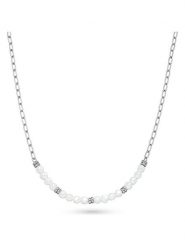 S.Oliver Naszyjnik z elementami ozdobnymi - dł. 50 cm rozmiar: onesize. Białe naszyjniki S.Oliver, z materiału, z perłą, ze stali. Za 121.99 zł.