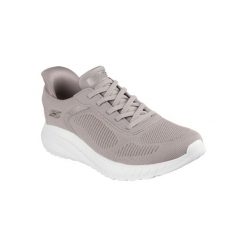 Buty Kobieta Skechers Bobs Squad Chaos beżowy. Brązowe buty treningowe Skechers, bez wzorów, z dzianiny, bez zapięcia, trekkingowe, skechers sport. Za 363.29 zł.