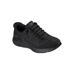 Buty sportowe damskie Skechers Contour Foam. Czarne buty treningowe Skechers, bez wzorów, z syntetyku, bez zapięcia. Za 369.99 zł.