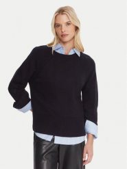 Marella Sweter Emme by Marella Alaska 2525366102 Granatowy Regular Fit. Niebieskie swetry Marella, s, bez wzorów, z wełny, bez ramiączek. Za 378.99 zł.