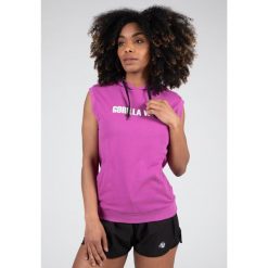Virginia Bluza z kapturem bez rękawów - Fuksja. Czerwone bluzy GORILLA WEAR, m, bez wzorów, z bawełny, z kapturem, na fitness i siłownię. Za 234.00 zł.