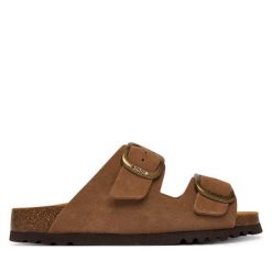 Klapki Scholl. Brązowe klapki Scholl, bez wzorów, bez obcasa, bez zapięcia. Za 379.99 zł.