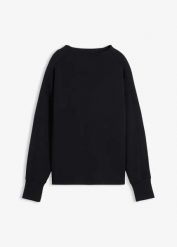 Bluza oversize z miękkiego materiału scuba. Zielone bluzy bonprix, bez wzorów, bez ramiączek, bez kaptura. Za 97.99 zł.