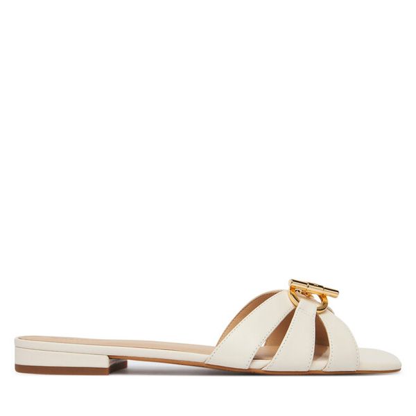 Klapki LAUREN RALPH LAUREN. Białe klapki Lauren Ralph Lauren, bez wzorów, bez obcasa, bez zapięcia. Za 629.99 zł.