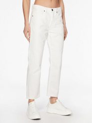 Calvin Klein Jeansy K20K205167 Biały Mom Fit. Białe jeansy Calvin Klein, bez wzorów, z jeansu. Za 739.99 zł.