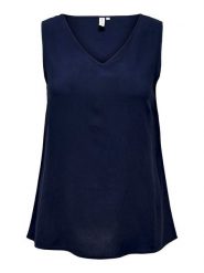 ONLY Carmakoma Top "Nova" w kolorze granatowym rozmiar: 50. Niebieskie topy Only Carmakoma, s, bez wzorów, z wiskozy, klasyczne, bez kołnierzyka, bez ramiączek. Za 48.16 zł.