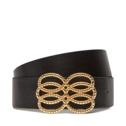 Pasek Damski Pieces. Czarne paski Pieces, bez wzorów, z jeansu. Za 59.99 zł.