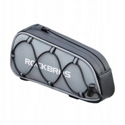 Torba rowerowa Rockbros na ramę odblaskowa saszetka 0,9 L. Szare nerki i saszetki ROCKBROS, bez wzorów, z lakierowanej skóry, bez dodatków. Za 54.99 zł.